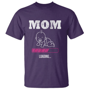 New Mom T Shirt Mom Loading In Progress TS02 Purple Printyourwear