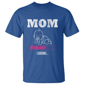 New Mom T Shirt Mom Loading In Progress TS02 Royal Blue Printyourwear