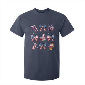 4th of July Teacher Student T Shirt For Kid Patriotic Teaching Learning Retro Coquette TS02 Navy Print Your Wear