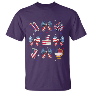 4th of July Teacher Student T Shirt Patriotic Teaching Learning Retro Coquette TS02 Purple Print Your Wear