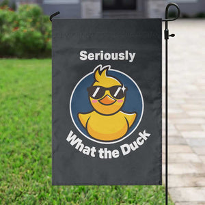 Funny Duck with Sunglasses Garden Flag Seriously What The Duck TS02 Print Your Wear