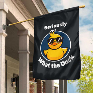 Funny Duck with Sunglasses Garden Flag Seriously What The Duck TS02 Print Your Wear