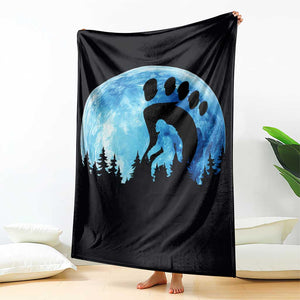 Cool Bigfoot Footprint Throw Blanket Sasquatch Full Moon Forest TS02 Print Your Wear