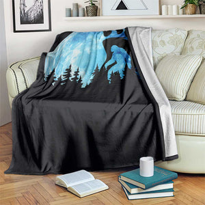 Cool Bigfoot Footprint Throw Blanket Sasquatch Full Moon Forest TS02 Print Your Wear