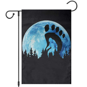 Cool Bigfoot Footprint Garden Flag Sasquatch Full Moon Forest TS02 Black Print Your Wear