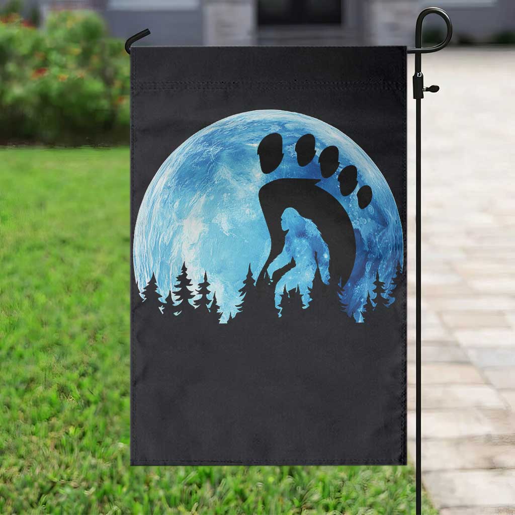 Cool Bigfoot Footprint Garden Flag Sasquatch Full Moon Forest TS02 Print Your Wear