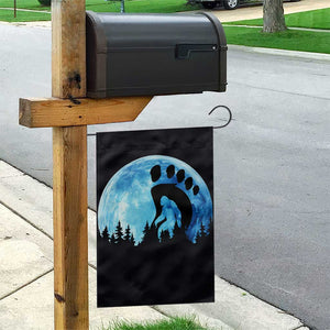 Cool Bigfoot Footprint Garden Flag Sasquatch Full Moon Forest TS02 Print Your Wear
