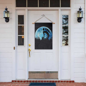Cool Bigfoot Footprint Garden Flag Sasquatch Full Moon Forest TS02 Print Your Wear