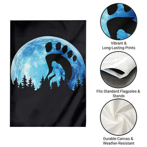 Cool Bigfoot Footprint Garden Flag Sasquatch Full Moon Forest TS02 Print Your Wear