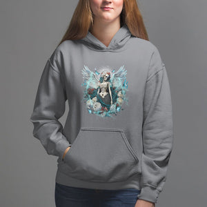 Floral Gothic Skeleton Hoodie Floral Gothic Skeleton Goblincore Karma Fairy Roses Skull Floral Skeleton Angel In My Next Life I Want To Be The Karma Fairy TS02 Charcoal Printyourwear