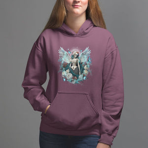 Floral Gothic Skeleton Hoodie Floral Gothic Skeleton Goblincore Karma Fairy Roses Skull Floral Skeleton Angel In My Next Life I Want To Be The Karma Fairy TS02 Maroon Printyourwear