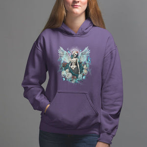 Floral Gothic Skeleton Hoodie Floral Gothic Skeleton Goblincore Karma Fairy Roses Skull Floral Skeleton Angel In My Next Life I Want To Be The Karma Fairy TS02 Purple Printyourwear