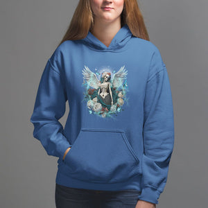 Floral Gothic Skeleton Hoodie Floral Gothic Skeleton Goblincore Karma Fairy Roses Skull Floral Skeleton Angel In My Next Life I Want To Be The Karma Fairy TS02 Royal Blue Printyourwear