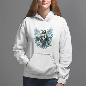 Floral Gothic Skeleton Hoodie Floral Gothic Skeleton Goblincore Karma Fairy Roses Skull Floral Skeleton Angel In My Next Life I Want To Be The Karma Fairy TS02 White Printyourwear