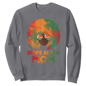 Dope Black Mom Sweatshirt Proud Afro Melanin Woman Happy Mother's Day TS02 Charcoal Printyourwear