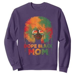 Dope Black Mom Sweatshirt Proud Afro Melanin Woman Happy Mother's Day TS02 Purple Printyourwear