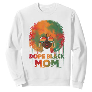 Dope Black Mom Sweatshirt Proud Afro Melanin Woman Happy Mother's Day TS02 White Printyourwear