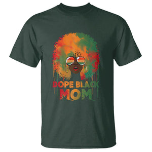 Dope Black Mom T Shirt Proud Afro Melanin Woman Happy Mother's Day TS02 Dark Forest Green Printyourwear