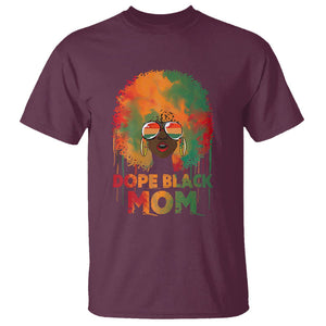 Dope Black Mom T Shirt Proud Afro Melanin Woman Happy Mother's Day TS02 Maroon Printyourwear