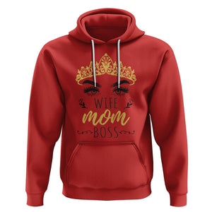 Wife Mom Boss Hoodie Women Bosses Mother's Day Gifts TS02 Red Printyourwear