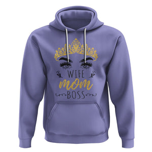 Wife Mom Boss Hoodie Women Bosses Mother's Day Gifts TS02 Violet Printyourwear