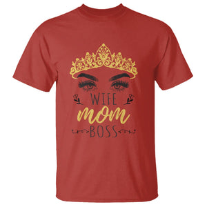 Wife Mom Boss T Shirt Women Bosses Mother's Day Gifts TS02 Red Printyourwear