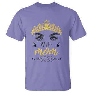 Wife Mom Boss T Shirt Women Bosses Mother's Day Gifts TS02 Violet Printyourwear