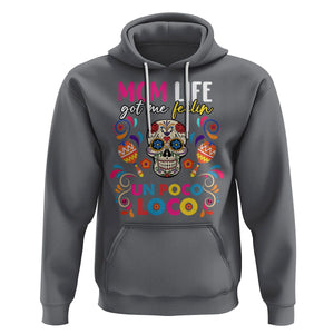 Funny Mexican Mama Hoodie Mom Life Got Me Feeling Un Poco Loco Latina Hispanic Sugar Skull TS02 Charcoal Printyourwear