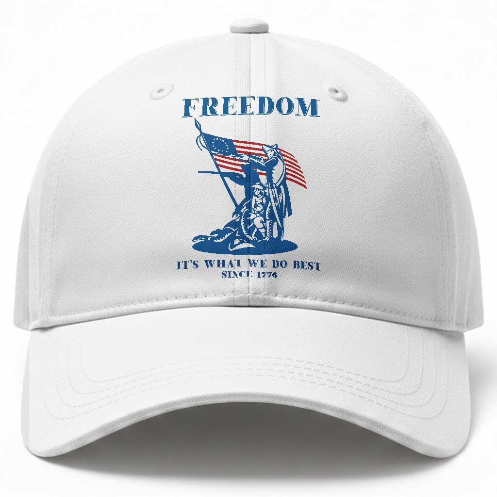 Freedom It’s What We Do Best Since 1776 Baseball Cap Revolutionary War Patriot Battle Scene TS02 Print Your Wear