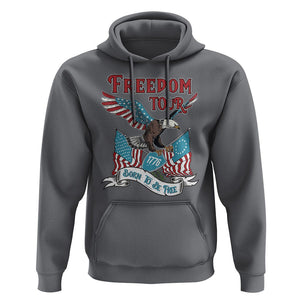 Patriotic American Eagle Hoodie 4th Of July 1776 Freedom Tour Born To Be Free TS02 Charcoal Print Your Wear