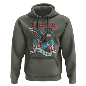 Patriotic American Eagle Hoodie 4th Of July 1776 Freedom Tour Born To Be Free TS02 Military Green Print Your Wear