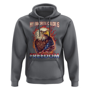 Patriotic American Eagle Hoodie My Favorite Color Is Freedom US Pride 4th of July TS02 Charcoal Print Your Wear