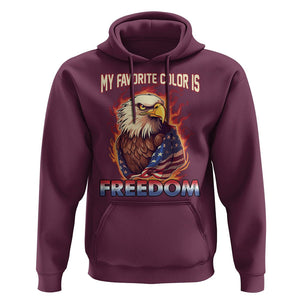 Patriotic American Eagle Hoodie My Favorite Color Is Freedom US Pride 4th of July TS02 Maroon Print Your Wear