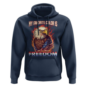 Patriotic American Eagle Hoodie My Favorite Color Is Freedom US Pride 4th of July TS02 Navy Print Your Wear