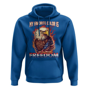 Patriotic American Eagle Hoodie My Favorite Color Is Freedom US Pride 4th of July TS02 Royal Blue Print Your Wear