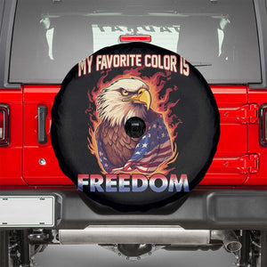 Patriotic American Eagle Spare Tire Cover My Favorite Color Is Freedom US Pride 4th of July TS02 Black Print Your Wear