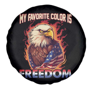 Patriotic American Eagle Spare Tire Cover My Favorite Color Is Freedom US Pride 4th of July TS02 Print Your Wear