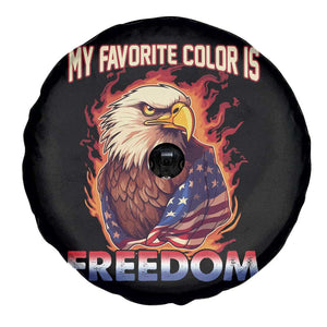 Patriotic American Eagle Spare Tire Cover My Favorite Color Is Freedom US Pride 4th of July TS02 Print Your Wear