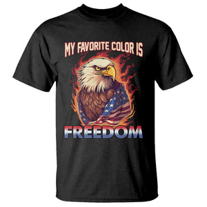 Patriotic American Eagle T Shirt My Favorite Color Is Freedom US Pride 4th of July TS02 Black Print Your Wear