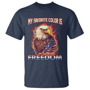 Patriotic American Eagle T Shirt My Favorite Color Is Freedom US Pride 4th of July TS02 Navy Print Your Wear