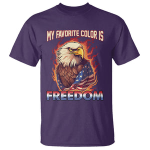 Patriotic American Eagle T Shirt My Favorite Color Is Freedom US Pride 4th of July TS02 Purple Print Your Wear