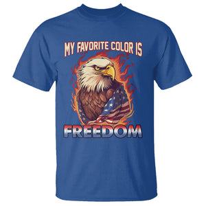 Patriotic American Eagle T Shirt My Favorite Color Is Freedom US Pride 4th of July TS02 Royal Blue Print Your Wear