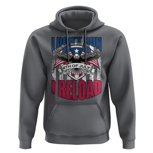 Patriotic American Eagle Hoodie US Flag Patriots I Don't Run I Reload Patriotism TS02 Charcoal Print Your Wear