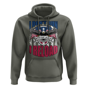 Patriotic American Eagle Hoodie US Flag Patriots I Don't Run I Reload Patriotism TS02 Military Green Print Your Wear