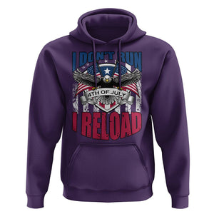 Patriotic American Eagle Hoodie US Flag Patriots I Don't Run I Reload Patriotism TS02 Purple Print Your Wear