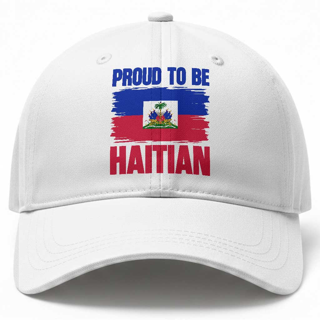 Proud To Be Haitian Baseball Cap Haiti Flag Heritage Pride TS02 Print Your Wear