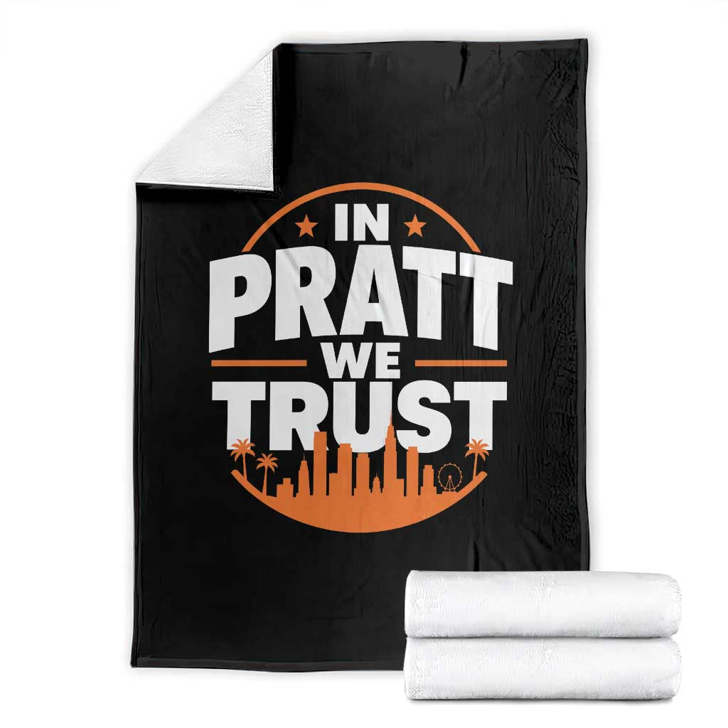 In Pratt We Trust Los Angeles Skyline Graphic Throw Blanket Patriotic LA City California Pride Local Leadership TS02 Black Print Your Wear
