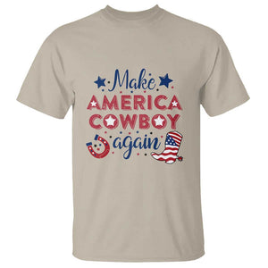 Retro Western T Shirt Make America A Cowboy Again Country Lifestyle Rodeo TS02 Sand Print Your Wear