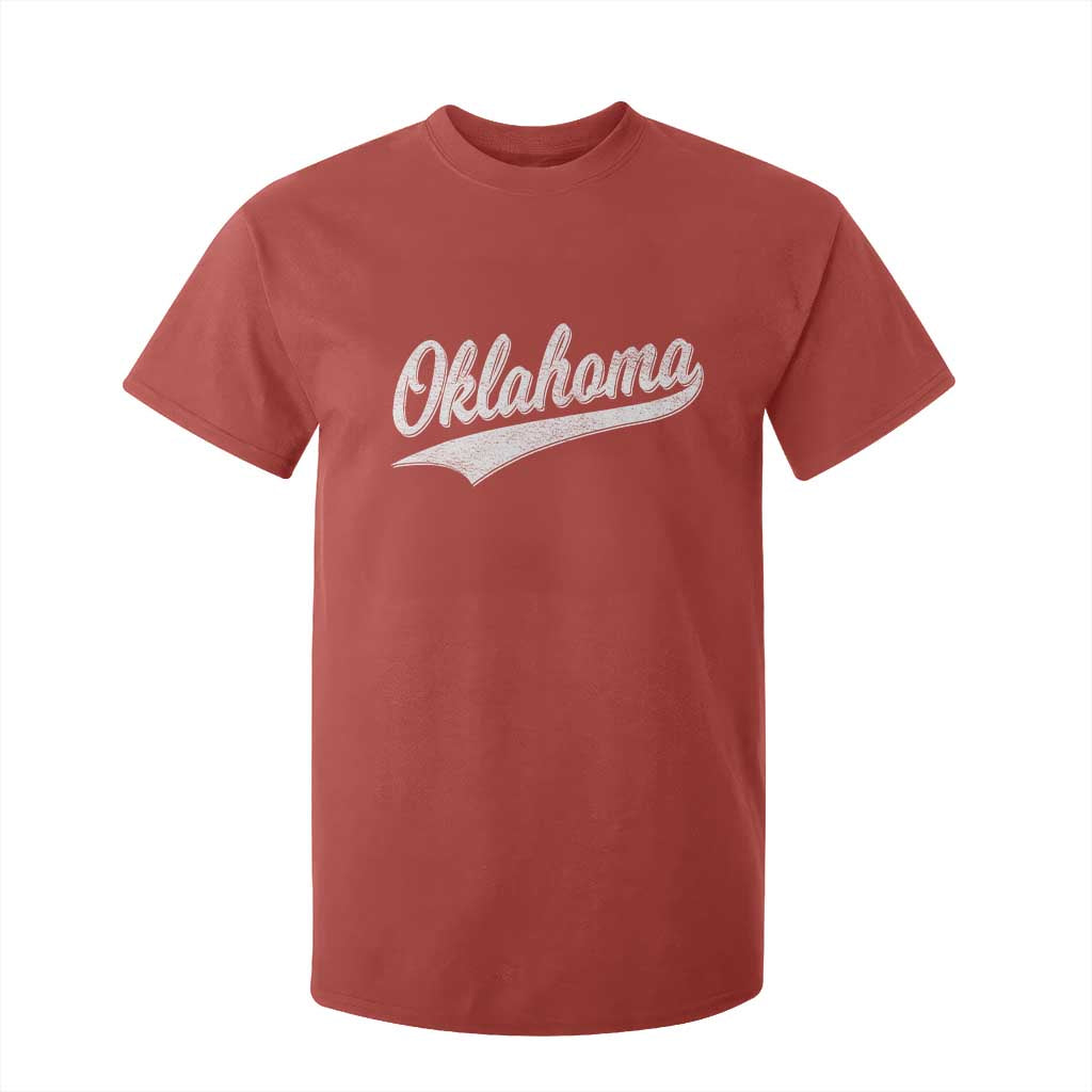Vintage Oklahoma Throwback Distressed T Shirt For Kid Retro Classic OK State Pride TS02 Red Print Your Wear