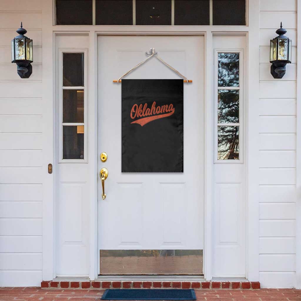 Vintage Oklahoma Orange Throwback Distressed Garden Flag Retro Classic OK State Pride TS02 Print Your Wear